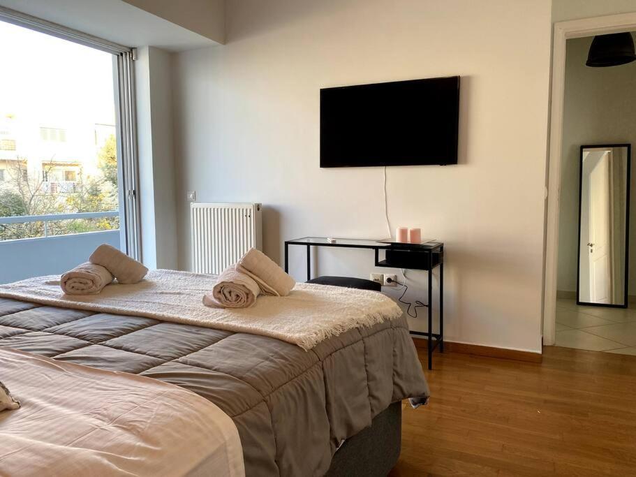 Spacious And Sunkissed 3Br & 2 Bathrooms Apartment 雅典 外观 照片
